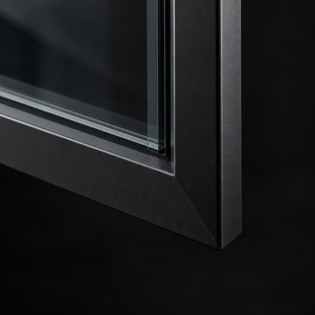 Welded steel corner, ground smooth